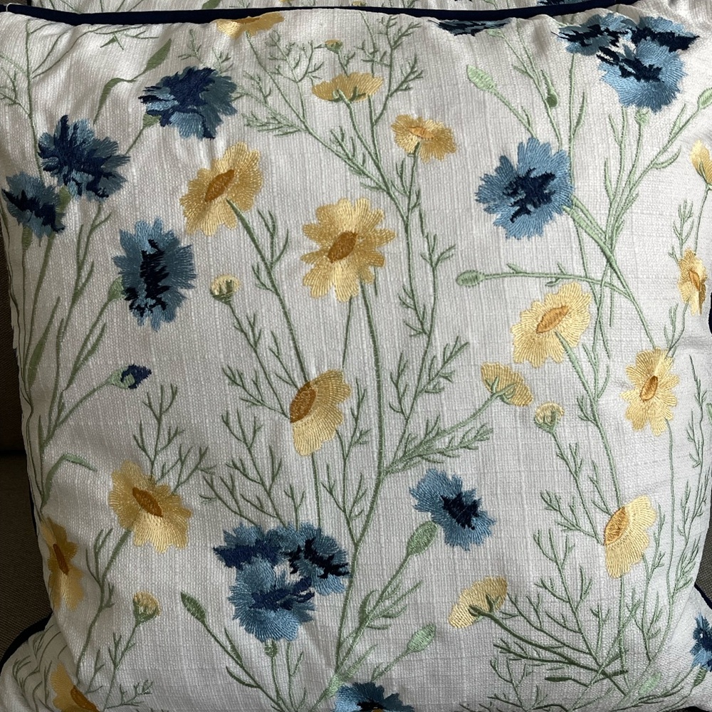 Levtex Navy Feather-Filled Decorative Pillow